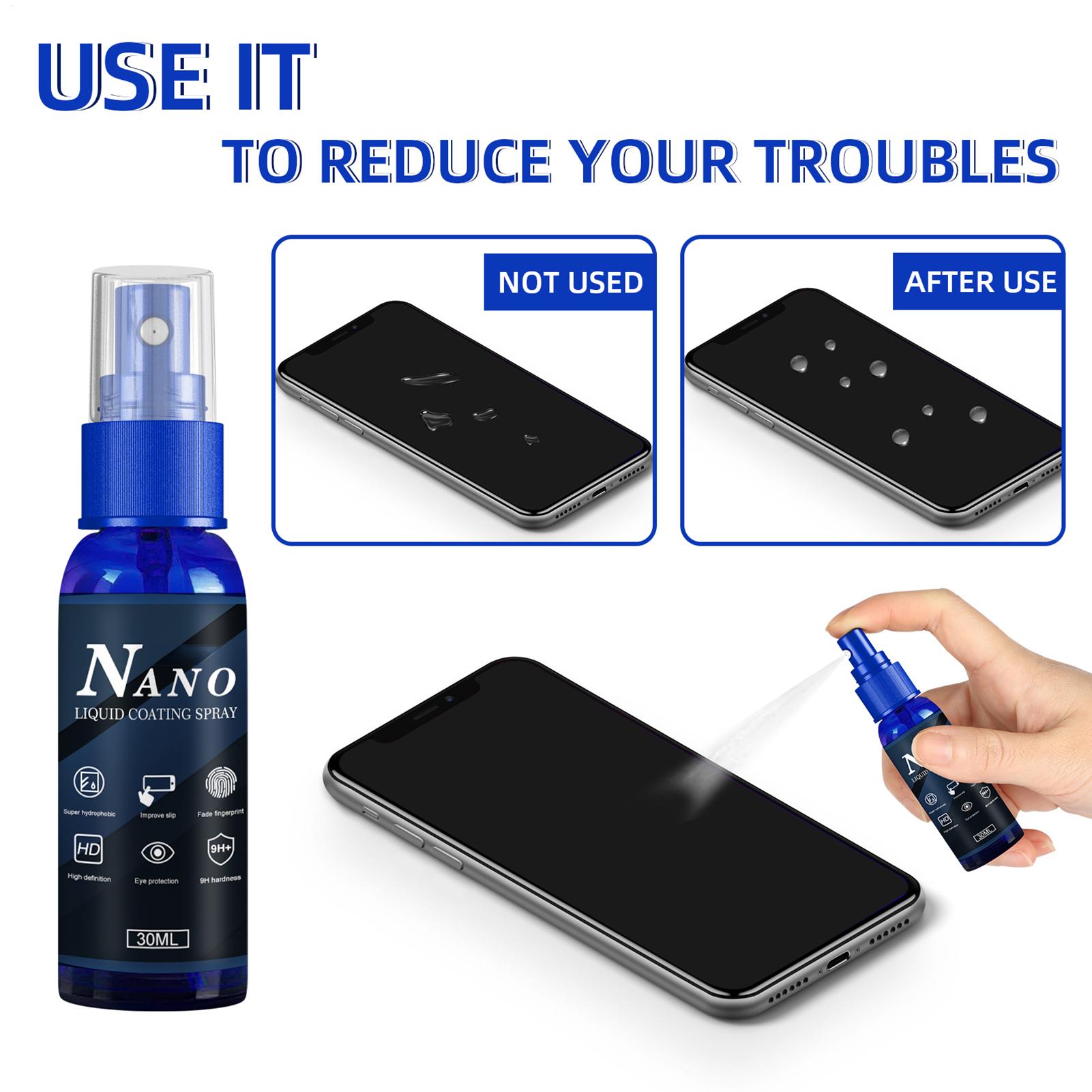 Oleophobic Coating Spray - 30 ml Anti-Kratz-Beschichtungsschutzspray, hydrophob, oleophob, Flüssigschutz