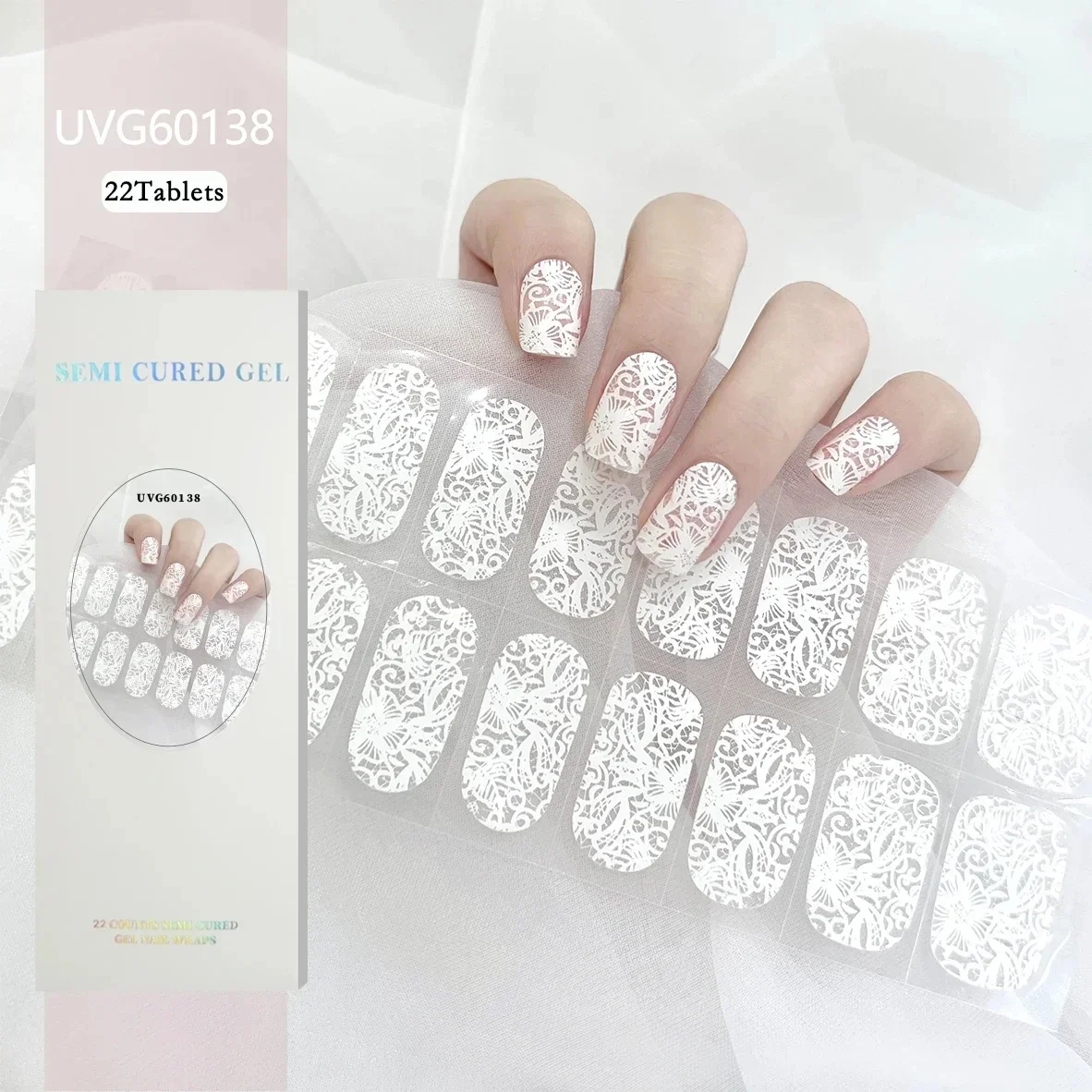Full Cover Adhesive - 16/18/20 Tipps Weihnachten Gel Nägel Aufkleber