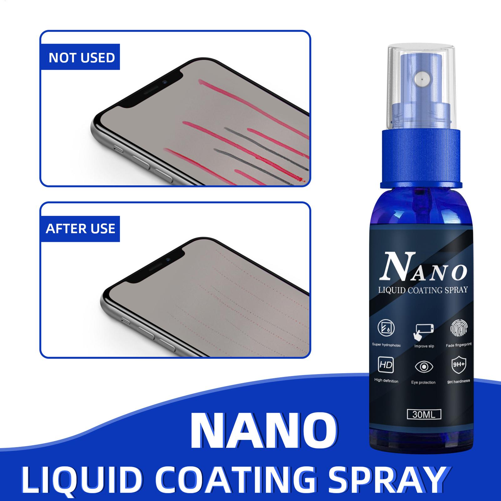 Oleophobic Coating Spray - Anti-Kratz-Beschichtungsschutzspray, hydrophob, oleophob, Flüssigschutz für Bildschirmfolie,