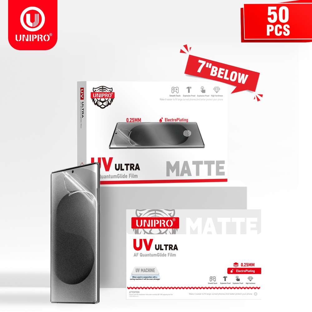 Screen Protector Cutter - UNIPRO 250µm HD MATTE UV Glasfaser-Schutzhydrogel-Folienblatt