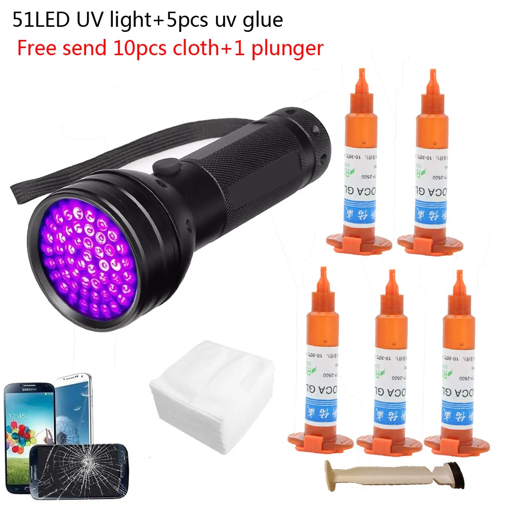 Liquid Uv Glue Kit - 51 LED UV-Licht 5 teile/los 5g
