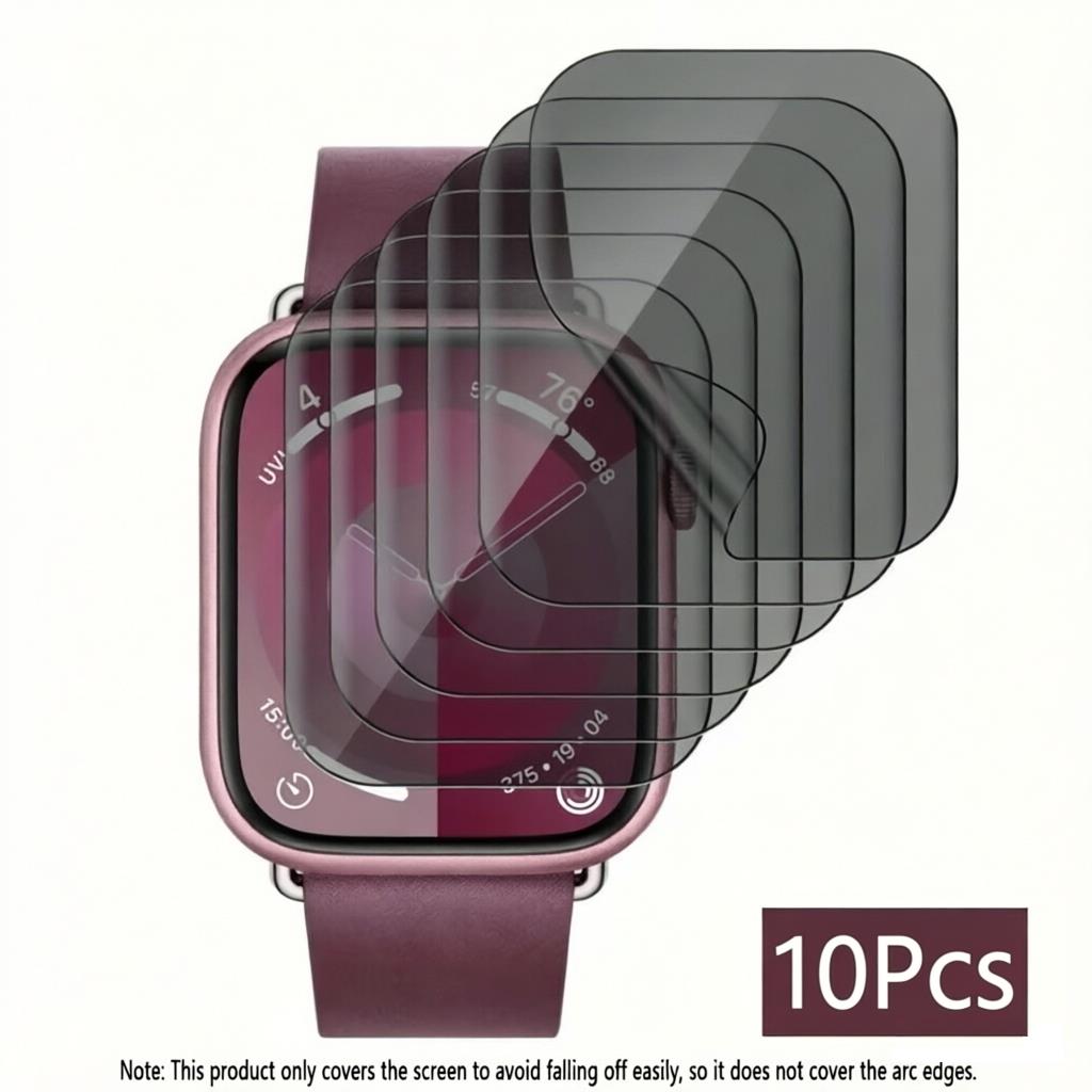 Privacy Screen Protector - 10 Stück Sichtschutz-Hydrogel-Displayschutzfolie für Apple Watch