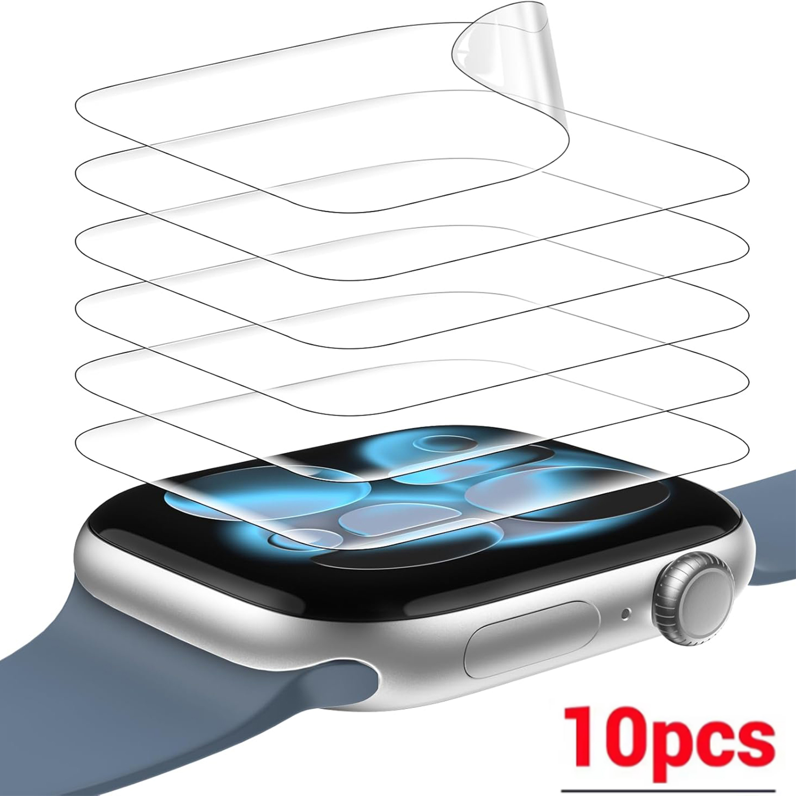 Hydrogel Screen Protector - 10 Stück Hydrogel-Folie für Apple Watch
