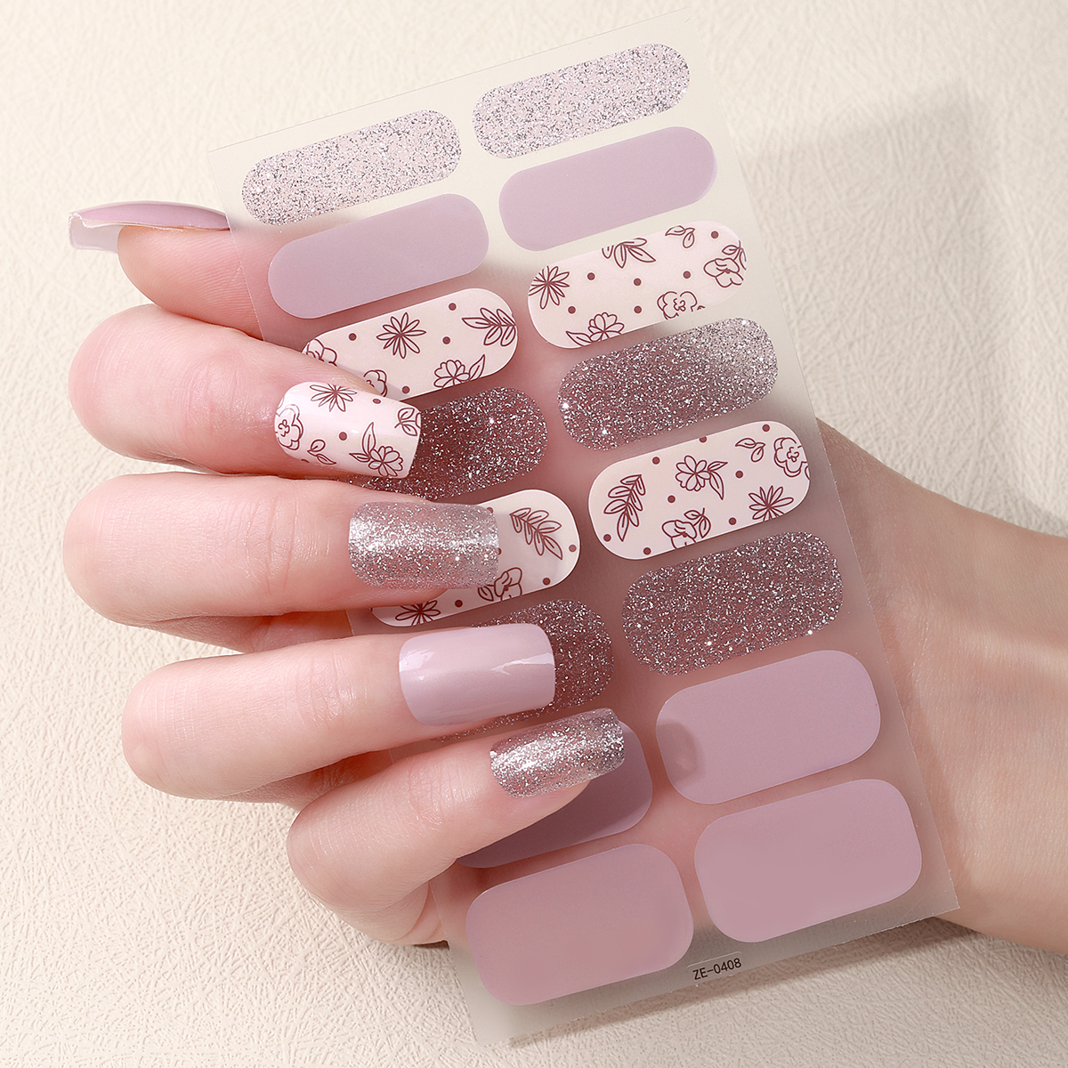 Full Cover Adhesive - 16 Tipps DIY backfreie Nagelaufkleber Frühling
