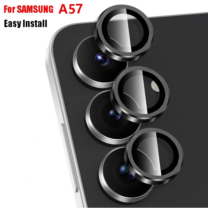 Tempered Glass Screen 9H - Metall-Kameraobjektivschutz für Samsung Galaxy A57 A37