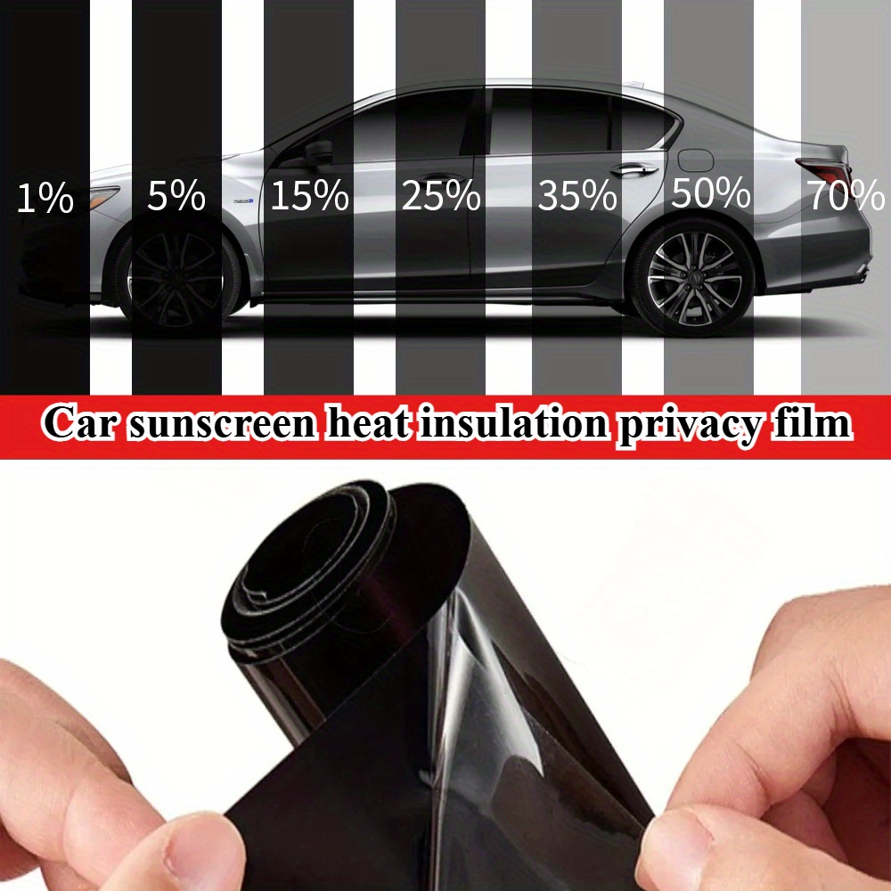 Privacy Screen Protector - Universelle Auto-Fensterfolie 1%-70% VLT Wärmeschutz Sonnenschutz