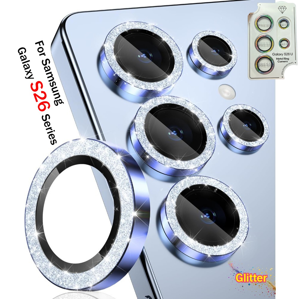 Tempered Glass Screen 9H - 9H HD gehärtetes Glas Glitzer Kameraobjektivschutz