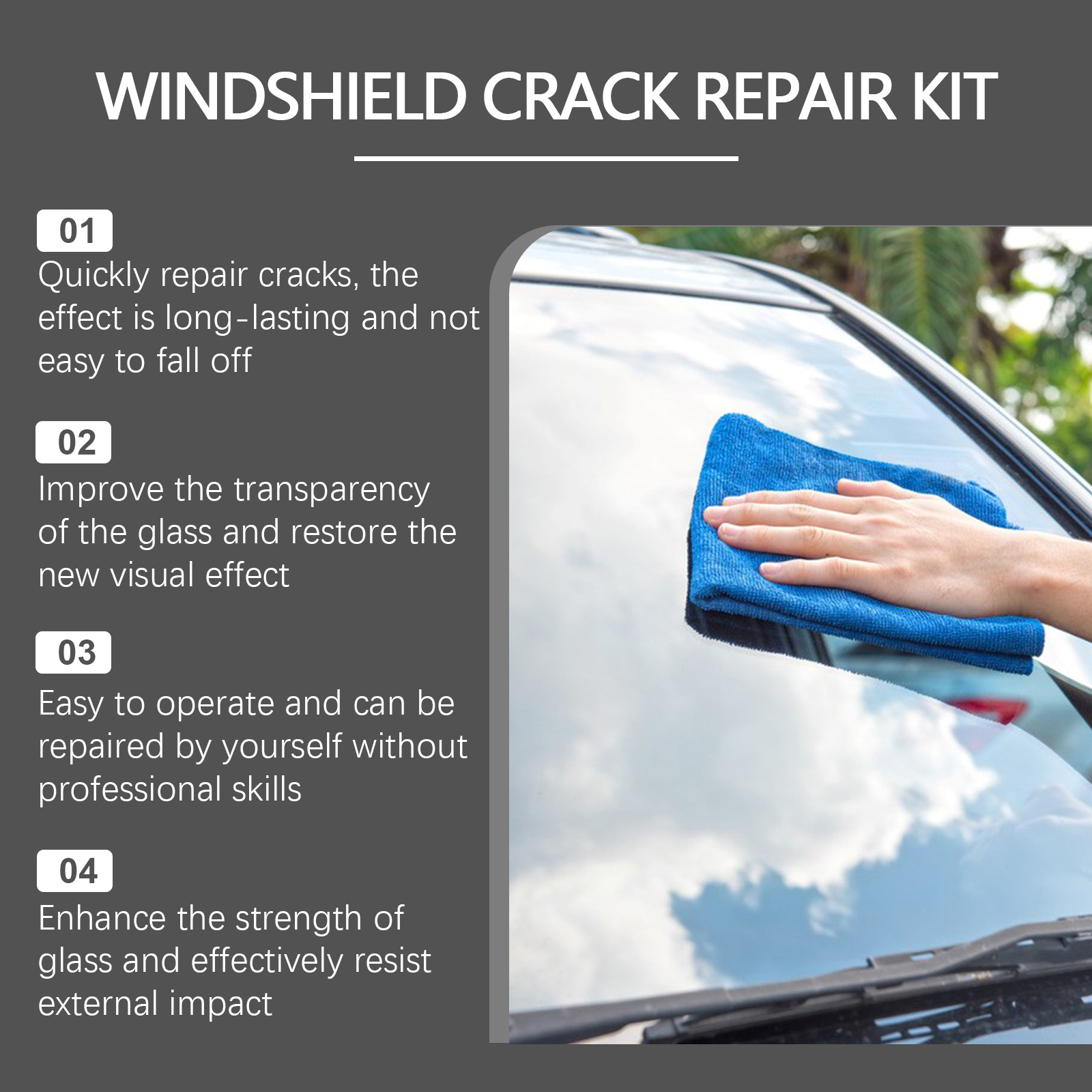 Auto-Windschutzscheiben-Repara – Liquid Uv Glue Kit Bewertung und Preis