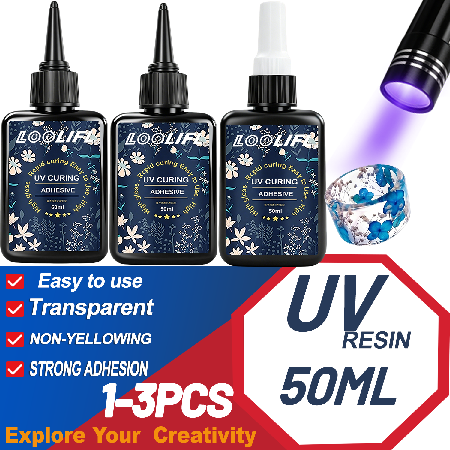 LOOLIFL UV-Harzkleber 50G Set  – Liquid Uv Glue Kit Bewertung und Preis