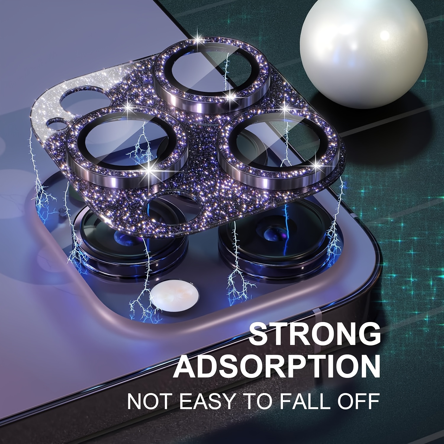 1 Stück glitzerndes lila Kamer – Tempered Glass Screen 9H Bewertung und Preis
