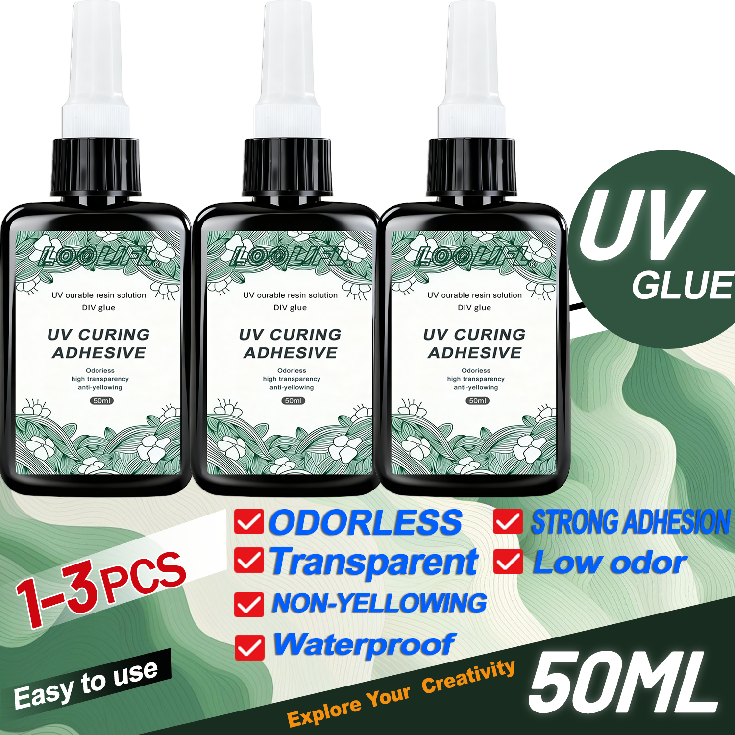 LOOLIFL Neuer Starker 50ml UV- – Liquid Uv Glue Kit Bewertung und Preis