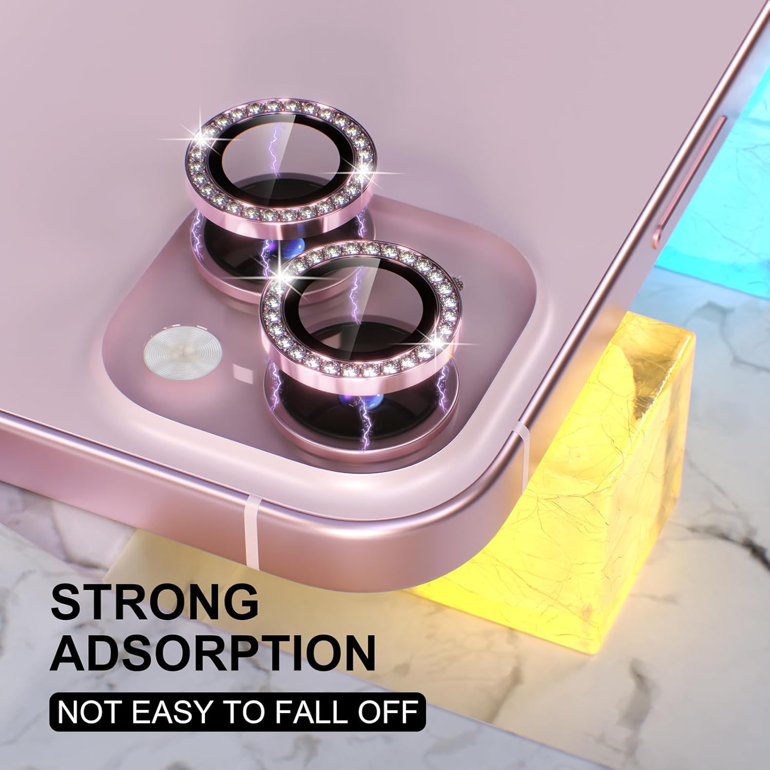 1 Stück Rosa Glitzer-Diamant K – Tempered Glass Screen 9H Bewertung und Preis