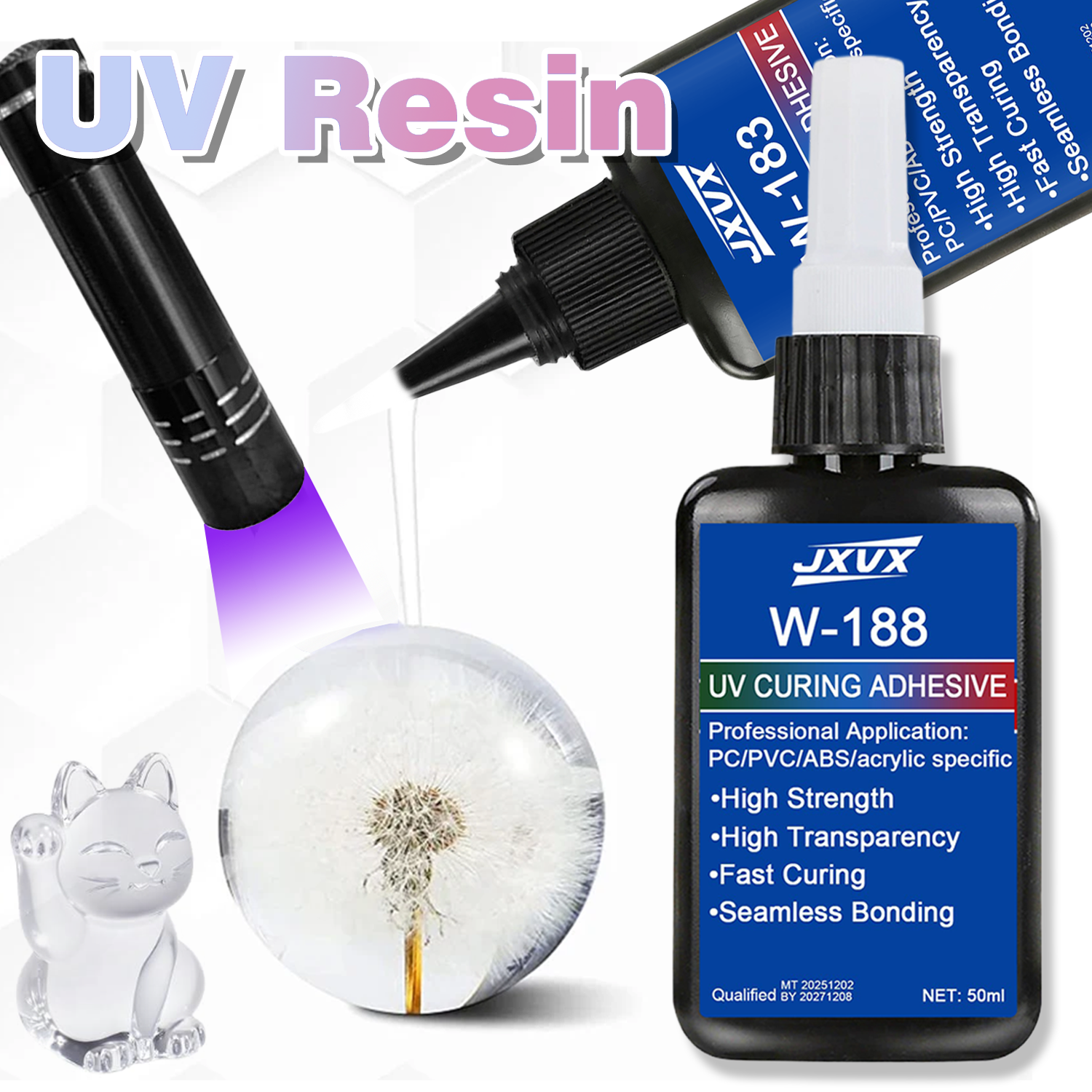 50-ml-UV-Harz-Sets mit Lampe – – Liquid Uv Glue Kit Bewertung und Preis